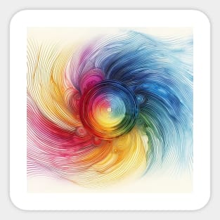 Psychedelic looking abstract illustration of Swirls Sticker